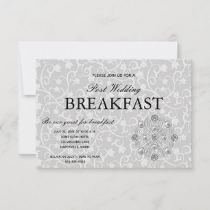 Romantische Elegance Post Wedding Breakfast RSVP Karte