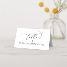 Romantische Elegance Wedding Dinner Name