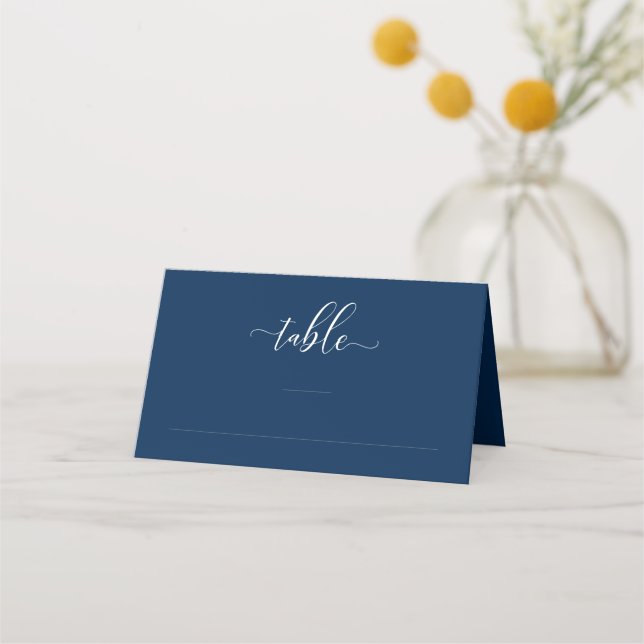 Romantische Elegance Wedding Dinner Name Platzkarte (Vorderseite)