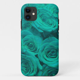 Romantische elegante aquamarine - grüne Rose Case-Mate iPhone Hülle