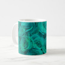Romantische elegante aquamarine - grüne Rose