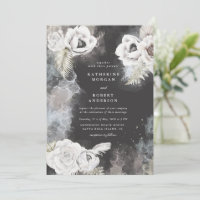 Romantische elegante Blumen-Hochzeitseinladung