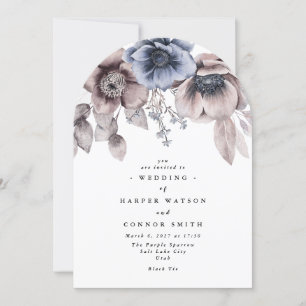 Romantische elegante Hochzeit der Wasserfarben Einladung