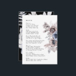 Romantische Elegante Hochzeit der Wasserfarben Menükarte<br><div class="desc">Romantische elegante Watercolor Blumenkarte</div>