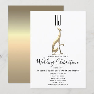 Romantische elegante Hochzeit Einladung