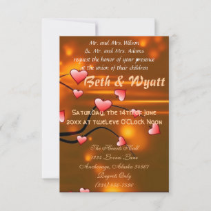 Romantische Elegante Hochzeit Einladung