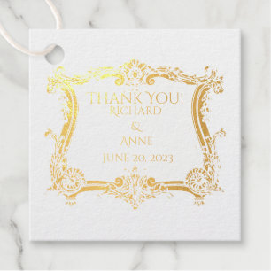 Romantische, elegante Hochzeitsfranzösisch Gerahmt Geschenkanhänger