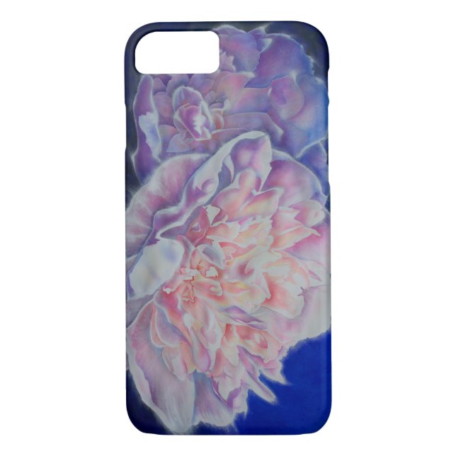 Romantische elegante rosa blaue Pastellfarben Case-Mate iPhone Hülle (Rückseite)