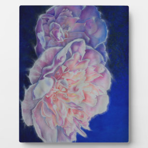 Romantische elegante rosa blaue Pastellfarben Fotoplatte