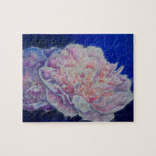 Romantische elegante rosa blaue Pastellfarben Puzzle