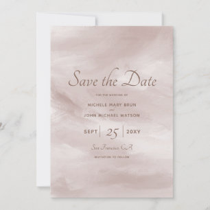 Romantische elegante rosafarbene Save-the-Date-Kar Save The Date