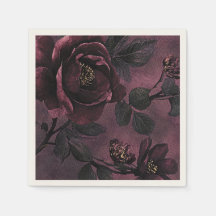 Romantische Elegante Rosen & dunkle Vintage-Blumen