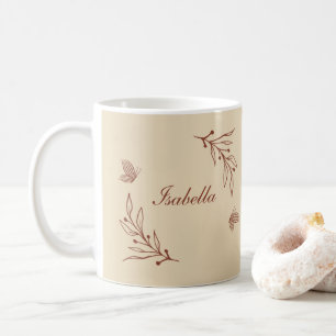 Romantische elegante Terrakotta-Blumen Kaffeetasse