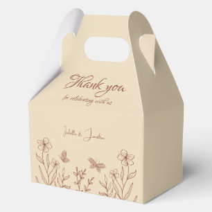 Romantische elegante Terrakotta-Blumenhochzeit Geschenkschachtel