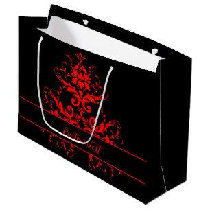 Romantische, elegante Vintage Damaske Große Geschenktüte