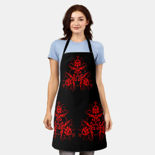 Romantische, elegante Vintage Damaske Schürze