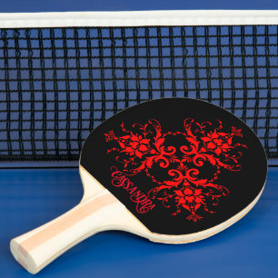 Romantische, elegante Vintage Damaske Tischtennis Schläger