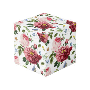 Romantische elegante Vintage-Rosa-englische Rosen Würfel