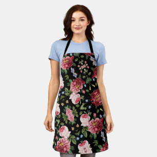 Romantische elegante Vintage-Rosen in Rosa Schürze