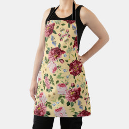Romantische elegante Vintage-Rosen in Rosa Schürze