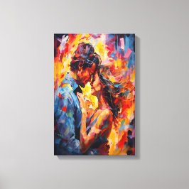 Romantische Embrace Expressionismus Abstrakte Lieb Leinwanddruck
