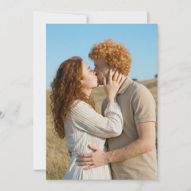 Romantische Erdfarbene Fotografie Einladung (Vorderseite)