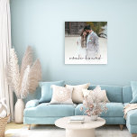 Romantische Erinnerung an dieses Moment Script-Fot Leinwanddruck<br><div class="desc">Romantische Erinnerung an dieses Moment Skript Foto Overlay. Ersetzen Sie einfach das Beispiel-Foto mit Ihrem eigenen,  das über der Set-Typografie für Zur Erinnerung Dieser Moment ist</div>