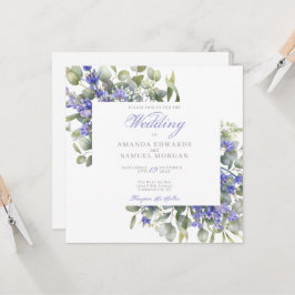 Romantische Eukalyptus & Lavender Wedding Einladun Einladung