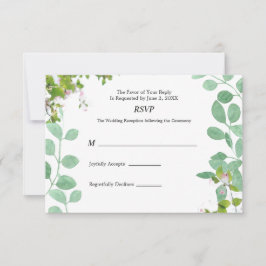 Romantische Eukalyptus Summer Wedding RSVP Card