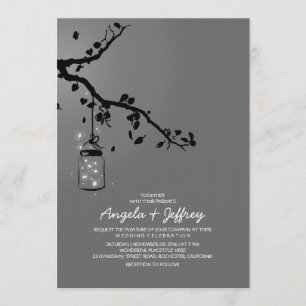 Romantische Fans Einladung zu einer Hochzeit