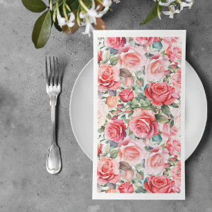 Romantische Farbe Rosa Muster Serviette
