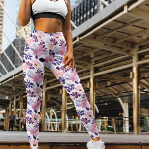 Romantische Farbe Rosa Roses Floral Boho Leggings