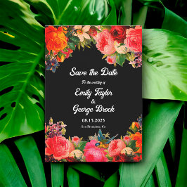 Romantische farbenfrohe Botanische Garten Hochzeit Save The Date