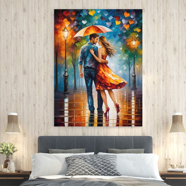 Romantische farbenfrohe Liebe ist in der Luft auf  Poster (Von Creator hochgeladen)