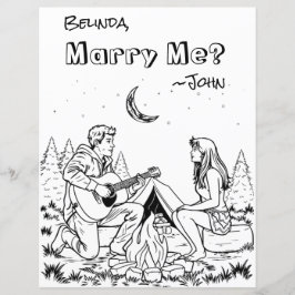 Romantische Farbseite | Heirate mich?