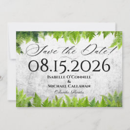 Romantische Fern Leaf Elegante Naturhochzeit Save The Date