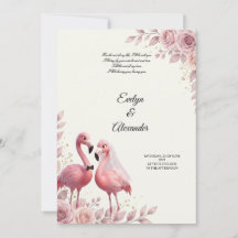 Romantische Flamingo-Hochzeit