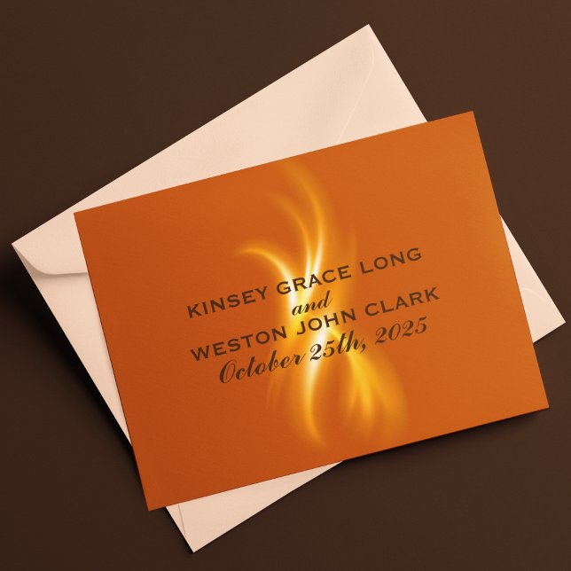 Romantische Flammenhochzeit Dankeskarte (Von Creator hochgeladen)