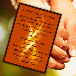 Romantische Flammenhochzeit Einladung