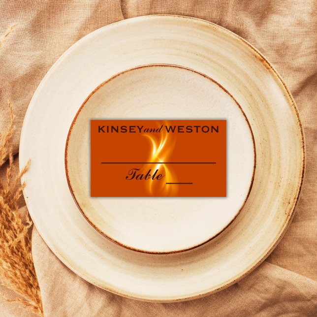 Romantische Flammenhochzeit Platzkarte (Von Creator hochgeladen)