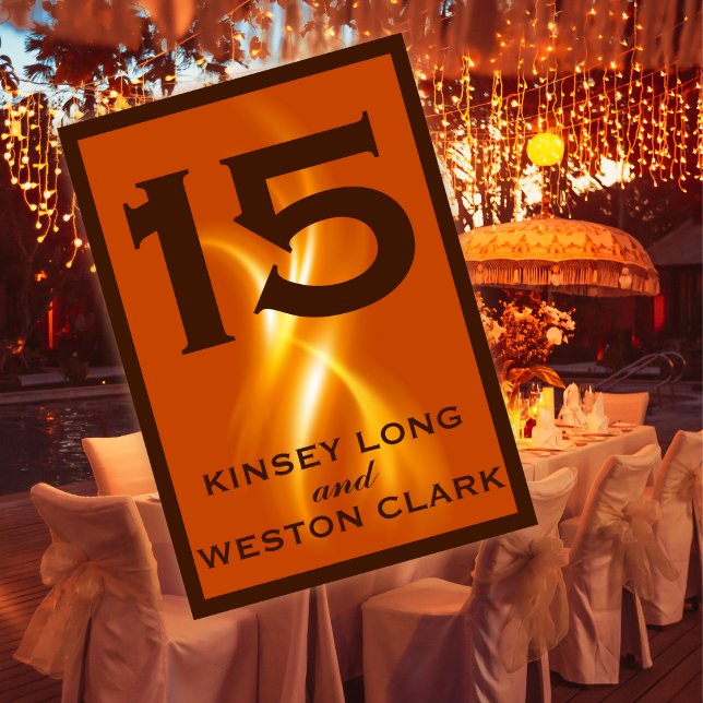 Romantische Flammenhochzeit Tischnummer (Von Creator hochgeladen)