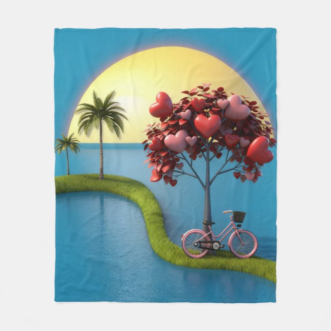 Romantische Fleece-Decke Fleecedecke (Vorderseite)