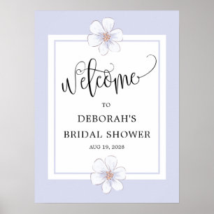 Romantische Flieder-Blumen-Hochzeitsdusche Poster