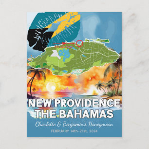 Romantische Flitterwochen New Providence Bahamas K Postkarte