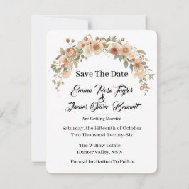 Romantische Florale Eingangsbogen-Save-the-Date-Ka Save The Date