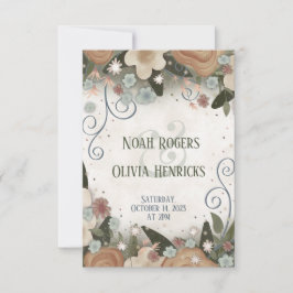 Romantische florale Elegance Inspirivity Wedding R RSVP Karte