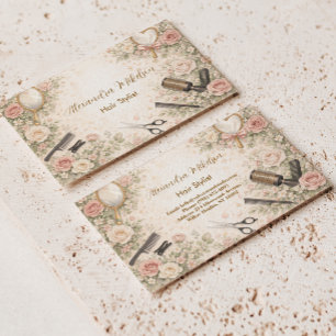 Romantische Florale Haarstudio-Branding Visitenkarte
