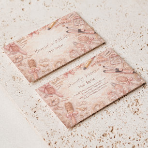 Romantische Florale Hairstylisten-Markenbildung Visitenkarte