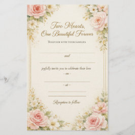 Romantische Florale Hochzeits-Einladungskarte Vorl Briefpapier