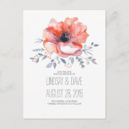 Romantische, florale Save the Date Postkarten